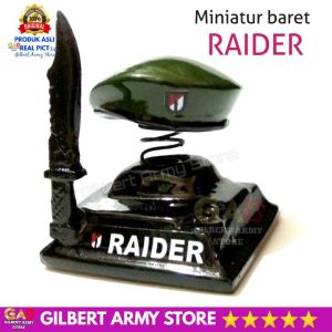 Toko GILBERT ARMY STORE Miniatur Baret Raider Pajangan Dashboard Dasbor Mobil Terbaru Tni Hiasan Unik Kado Pernikahan Patung Asesories Tentara
