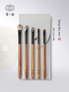 QINZHI | Bộ Cọ Trang Điểm Mắt 5 Cây Ruyan Series Pha Trộn & Tạo Bóng Eyeshadow Chi Tiết