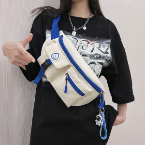 Fashion Color Contrast Chest Bag Female Summer 2023 New Arrival Ins Japanese Style Trendy Men Waist Bag Casual Sports Chest Cross Body Bag