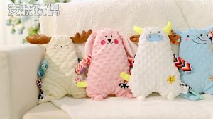 Baby Soft Plush Comforter Sleeping Towel Toys Blanket Cute Soothing Baby Teether Baby Rattle Doll Infants Animal Soft Bean
