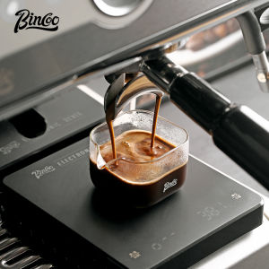 BINCOO Coffee Espresso Cup Heat Resistant Glass Cup Ounce Cup with Double Spouts Mouth Sauce Cup Espresso Shot Cup Coffee Mug Milk Cup Clear Measuring Cup Measuring Jug