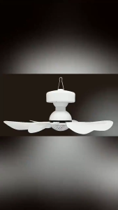 Solar Ceiling Fan with Light Remote Portable Silent Fanlight Electric Fan with Led Light Inverter Electric Fan for  3 Lighting Modes Solar Fan  for Outdoor Indoor