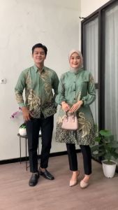 TUNIK BATIK M L XL XXL XXXL LD 120 BAHAN KATUN Tunik Batik Wanita Modern JUMBO Atasan Batik Tunik 2025