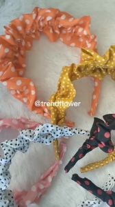Bando Polkadot Tul bandana kecil wanita bando korea ikat rambut hiasan rambut