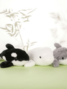 Adorable Plush Whale Cushion Birthday Gift Black Dolphin Toy Doll Seal Puppy Stuffed Animal Soft Fabric Toy for All Ages