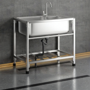 Stainless Steel Kitchen Sink with Rack