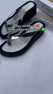 SL Sendal Wedges Wanita Jepit Manohara-Sandal Wanita Jepit Wedges Habibah199 Collection