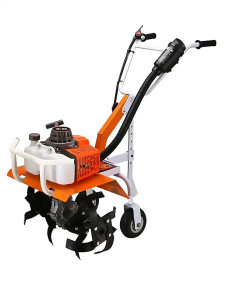 REAIM Gasoline Tiller Cultivator 52cc 1.6KW Powerful Micro Tiller Machine for Farm Garden Soil Plowing and Rotary Tilling