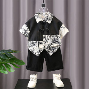 Boys Hanfu Costume Set Childrens Birthday Ceremony Clothes New Chinese Style National Trend Ancient Tang Costume Summer Outfit Performance Clothes