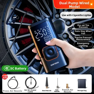 DERLSSIN | Portable Dual Cylinder Electric Air Pump