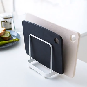 Worthbuy Pemegang Papan Pemotong Serbaguna Chopping Board Holder Plate Holder Anti-Slip Feet Standing Rack Pot Lid Holder