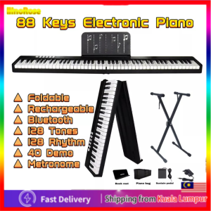 Foldable Rechargeable 88 Keys Piano Bluetooth Electronic Keyboard Portable Electronic Piano