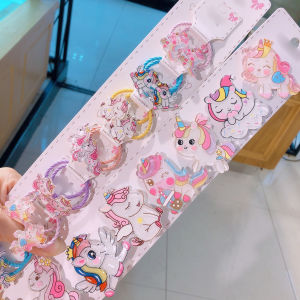 Cute Unicorn Cartoon Baby Hair Clips Edge Clips Girls Acrylic Hair Accessories Childrens Acrylic Hair Decorations