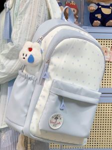 Túi Xách Học Sinh Màu Xanh Cỡ Lớn Phong Cách Ngọt Ngào Dễ Thương Túi Đeo Vai Đôi Cho Bé Gái Túi Đựng Đồ Chơi/ Xe Trẻ Em/ Đồ Chơi Giáo Dục/ Khối Xây Dựng/ Mô Hình