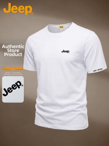 Jeep | Breathable Short Sleeve T-shirt White Letter Print