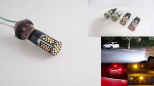 KEVANLY | 2pcs 1156 BA15S 1157 T20 7440 W21W 7443 W21/5W 2025chip 81smd LED Car Tail Bulb Brake Reverse DRL Turn Signal Light 12V Canbus