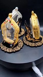 กรอบพระทองเหลืองชุบ 3.3x4.4 ซม ขนาดที่ใส่ได้สวย 3.0x4.1 ซม