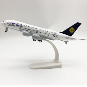 20cm Airbus A380 Alloy Lufthansa Airlines Aircraft Model Alloy Material Aviation Simulation Model Plane Home Decor Accessories