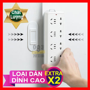Bộ Miếng Dán Ổ Cắm Điện  Giá Đỡ Treo Tường Tiện Dụng Móc Treo Đồ