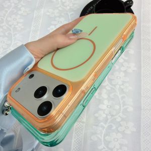 Slim Candy Color Magnetic Wireless Charging Case For iPhone 17 Air 16 15 14 13 Pro Max For Magsafe Matte Back Protection Cover