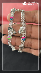 New Designs Ethnic Indian White Metal Anklet Kolusu for Kids & Adult | Indian Kolusu | gelang kaki