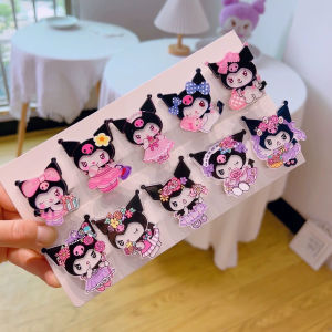 Cute Kuromi Cartoon Hair Accessories Side Bangs Hair Clips Primary School Students Lovely Black Sweet Kuromi Hair Grips