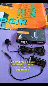 F53 ORIGINAL TOA MIC KABEL KLIP CLIP JEPIT 7 METER JACK AKAI 6.5 MM BANDO MIK CABLE HEADSET