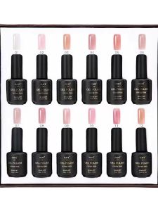 Nawei Navi Nude Transparent Jade Finger Skin Pink Transparent Nude Nail Jelly Transparent Glue 24 Colors for Nail Beauty Shop Suit