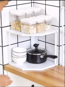 ●SG Stock● Corner Metal Under Sink Organizer Rack | Countertop Organizer Rack | Pot Rack | Pan Rack | Lid Rack | Pot Holder | Pan Holder | Lid Holder | Pot Stand | Pan Stand | Lid Stand | Kitchen Rack | Desktop Organizer Rack| Seasoning Rack