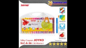 Crayon SIlky SLC A 36 Warna + Kuas / Krayon Halus Lembut SLC-A-36 Hard Case Tidak Beracun