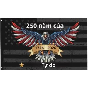 250 Năm Tự Do Tấm Thảm Cổ Điển Lá Cờ Mỹ Yêu Nước Treo Tường Polyester Trang Trí Cho Ngày Độc Lập 2026 Thiết Kế Đại Bàng Mỹ
