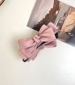 Kẹp Tóc Chuối Satin Cỡ Lớn Cho Nữ Có Nơ Bướm Chống Trượt Phụ Kiện Tóc Thời Trang Phong Cách Hàn Quốc Mới Về Kẹp Tóc Đuôi Ngựa