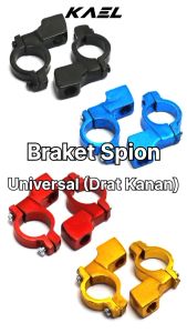 Bracket Spion CNC Variasi Motor Universal Bebek-Matic-Sport Dudukan-Breket Beat FI-F1-Pop-eSP/Mio-Soul-Sporty-M3-Z/S/NMAX/Vixion/Vario 110-125-150 Techno-New LED/Scorpio/Supra-X-125-Fit New/Blade/Revo-Absolute/Jupiter-MX-Z/Scoopy/Fino