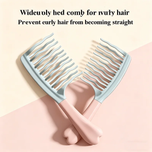 1PC Dual Wide-Tooth Hair Comb for Long Curls And Voluminous Styles Elegant Hair Care Tool for Curly Hair Management And Home