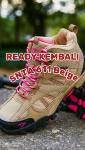 Sepatu Gunung Wanita Snta 611 Krem Trekking/Hiking/Outdoor