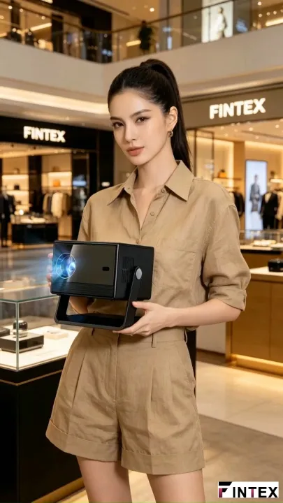 FINTEXPro K7 Ultra Projector Native 1080P Full HD 2000 ANSI Lumens, Rated 30,000 Lumens, Android 11 Smart Projector, 8GB+64GB, Dual Band WiFi Bluetooth 6.1,