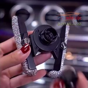 Giá đỡ kẹp điện thoại đính đá Cửa Gió Điều Hoà Xe Ô Tô - Nhiều Màu