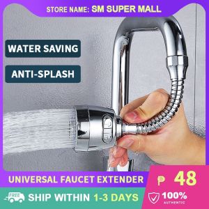 【Universal】 Stainless Steel Faucet Extender 360° Flexible Nozzle Spout Water Saving Kitchen Sink Tap Extender
