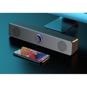 【CYT】Led Soundbar RGB Desktop Soundbar Bluetooth 5.0 Speaker Home Theater TV PC Soundbar Usb Aux