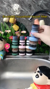 6 Layer Advanced Faucet Water Purifier 360° Splash Proof Water Purifier Filtration Head