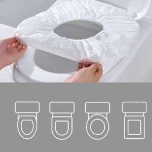 10pcs Disposable Toilet Seat Cover Pad Portable Toilet Mat Non-Woven Fabric Potty Seat Cushion for Travel Outing Hotel Hospital