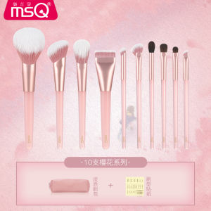 MSQ Meishou 10 Piece Makeup Brush Set Long Handle Woolen Shadow Eye Color Tool Foundation Cheek Blush Brush Cosmetic Tools