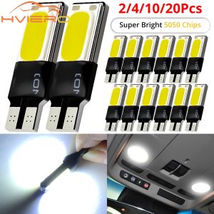 2/4/10/20pcs Car Led Light W5W 194 12V Canbus Auto T10 COB Accessories Interior Bulb Backup Brake Parking Turn Signal Trunk Lamp