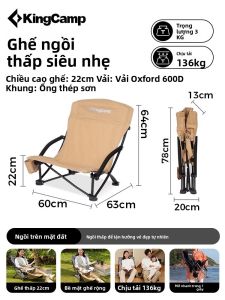 Kingcamp | Ghế Bãi Biển Gập Gọn Thoáng Khí