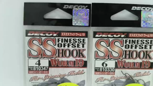 DECOY SS FINESSE OFFSET FISHING HOOK WORM 19