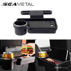 Seamital có thể gập lại ghế xe hơi đồ ăn bàn beverag Khay bàn làm việc phụ kiện xe hơi giá để điện thoại khay giữ cốc ô tô