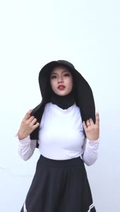 Hitjab - UV Cape Flare Hat Kerudung Anti Matahari Olahraga Jalan Sore Jogging Bersepeda Padel 0063