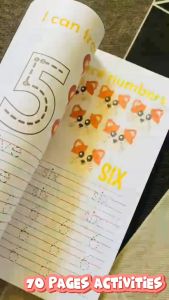 A4 Size All in One Personalized Name Alphabet Numbers Tracing Workbook For Kids