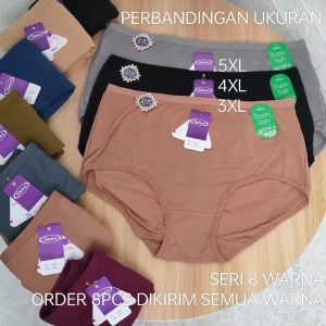 Celana Dalam Jumbo Wanita Sorex 1248 Size 3xl-5xl Celana Dalam Maxi Supersoft Wanita Sorex Premium/Celana Dalam Oversize Wanita