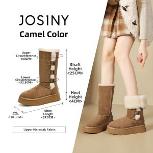 Josiny | Thick Sole Warmth Increased Womens Snow Boots Mid-calf